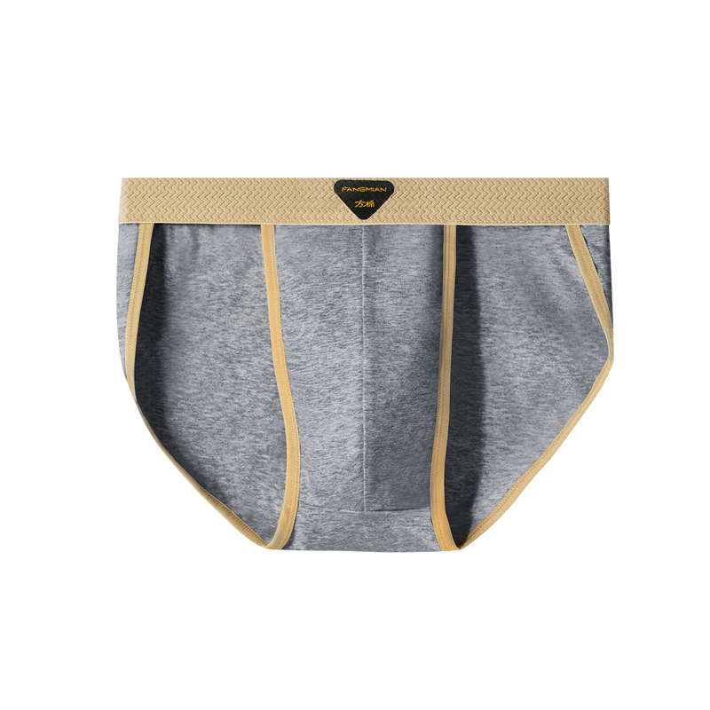 Muške gaćice od pamuka, antibakterijske, prozračna, srednji porast, visok razrez, sportski stil