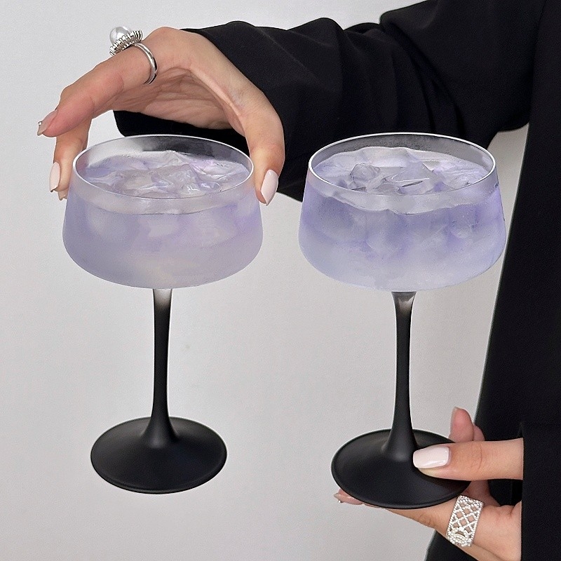 Gobelet Kimura în stil japonez cu turn de cristal – pentru cocktailuri, pahar de martini și pahar de vin cu fructe