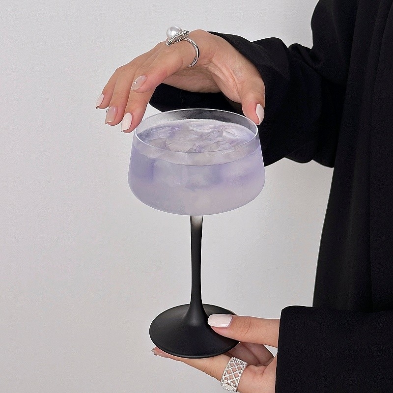 Gobelet Kimura în stil japonez cu turn de cristal – pentru cocktailuri, pahar de martini și pahar de vin cu fructe