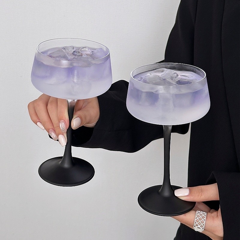 Gobelet Kimura în stil japonez cu turn de cristal – pentru cocktailuri, pahar de martini și pahar de vin cu fructe