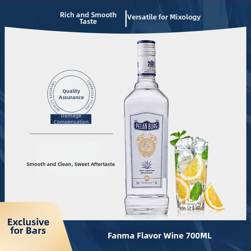 Základ pre kokteil s príchuťou konope, fľaša so strieborným okrajom, 700 ml