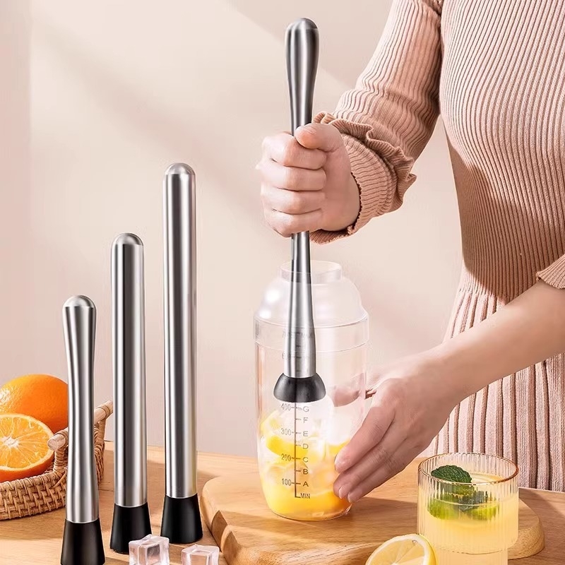 Zdrobitor din oțel inoxidabil 201 pentru zdrobirea gheții, a fructelor și extragerea sucurilor, compatibil cu shaker
