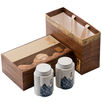 Guofengyunqi cutie ceramică pentru ceai, ambalaj de cadou elegant, sigilată pentru depozitarea ceaiului negru și verde, cu siglă