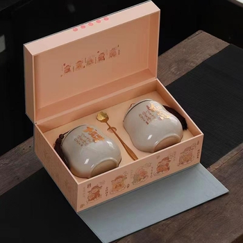 Recipient ceramic sigilat pentru ceai, depozitare frunzelor de ceai, capacitate 250 g, cutie cadou goală, Biluochun