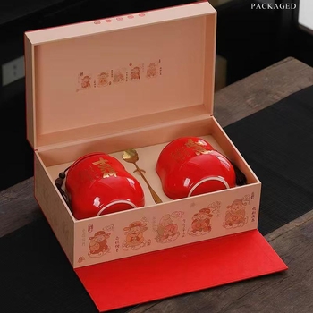 Recipient ceramic sigilat pentru ceai, depozitare frunzelor de ceai, capacitate 250 g, cutie cadou goală, Biluochun