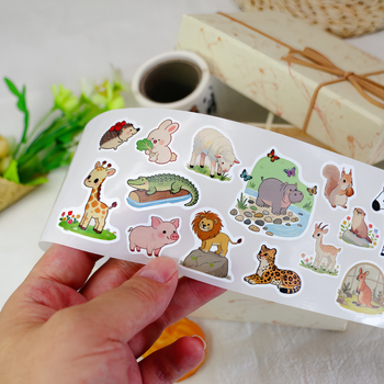 480 de stickere cu animale drăguțe pentru jurnal și caiet – stickere impermeabile cu desene animate