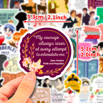 Set de 50 autocolante cu temă roman, autocolante decorative în stil englezesc pentru bagaje, sticle de apă și note de chitară, impermeabile