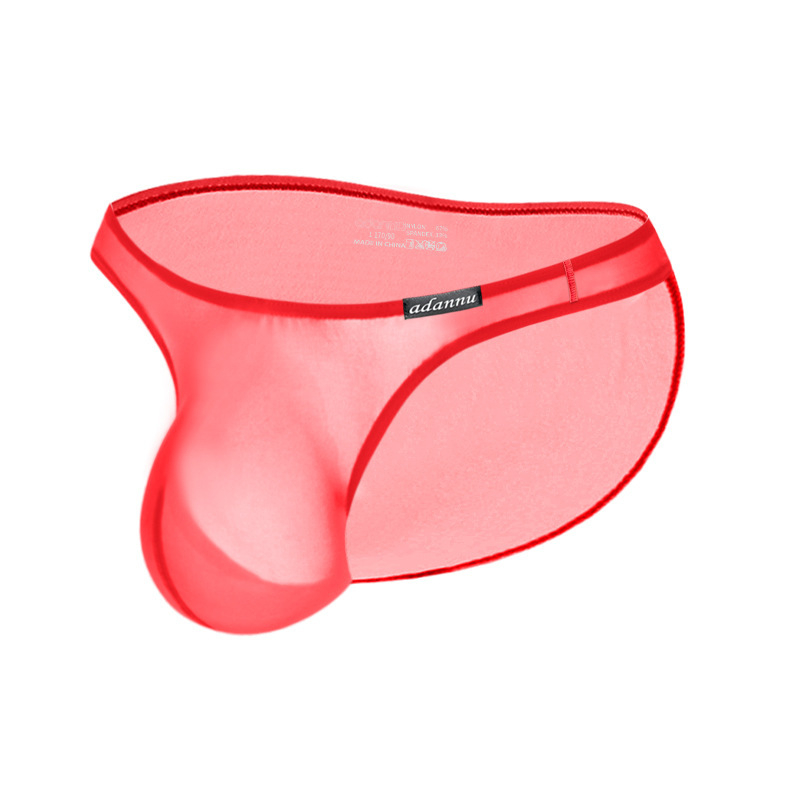 Muške gaćice niskog struka, prozirne, prozračne bikini briefs s podizanjem bokova, mali trokut AD702