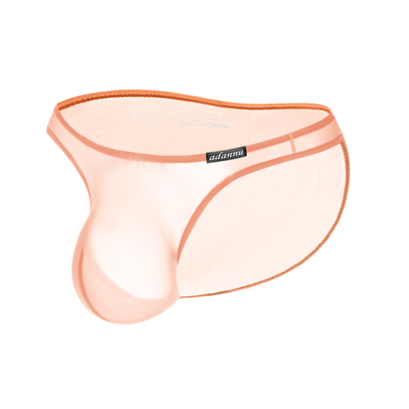 Muške gaćice niskog struka, prozirne, prozračne bikini briefs s podizanjem bokova, mali trokut AD702