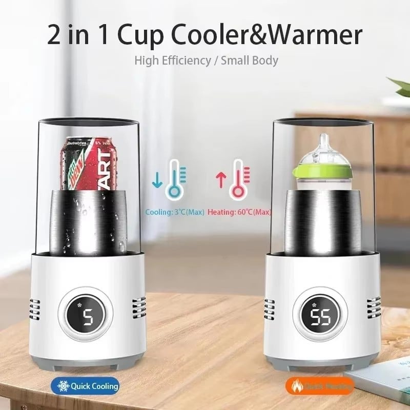 Dispozitiv 2-în-1 desktop pentru răcirea și încălzirea băuturilor, 220V 36W pentru casă și birou