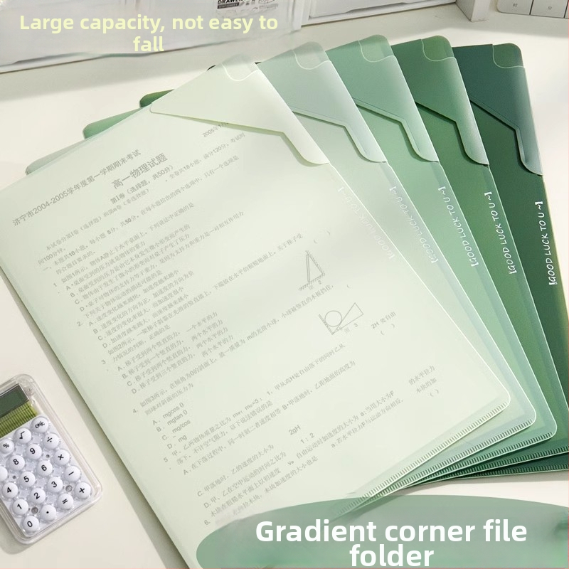 Dosar L în gradient, A4, dosar de depozitare gros, inserție transparentă, proiectat pentru elevii din învățământul primar