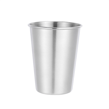 Pahar de bere din oțel inoxidabil 304, margine rulată, un singur strat, capacitate 101–200 ml