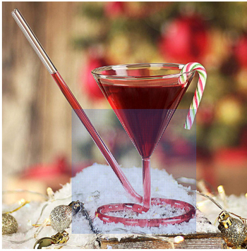 Pahar de cocktail cu spirală din sticlă, pahar triunghiular pentru suc, pahar Martini și pahar de vin roșu