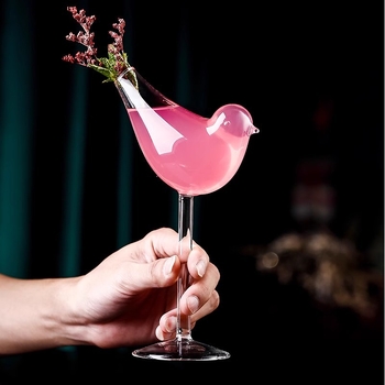Pahar de vin creativ în stil Instagram, din sticlă borosilicată fără plumb, cu spirală