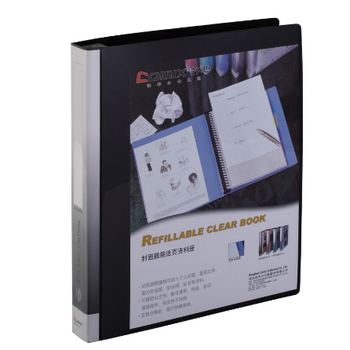 NF407A-S Dosar cu foi detașabile pentru birou, clips din plastic, A4, 30 găuri, 40 buzunare