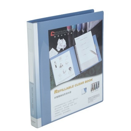 NF407A-S Dosar cu foi detașabile pentru birou, clips din plastic, A4, 30 găuri, 40 buzunare