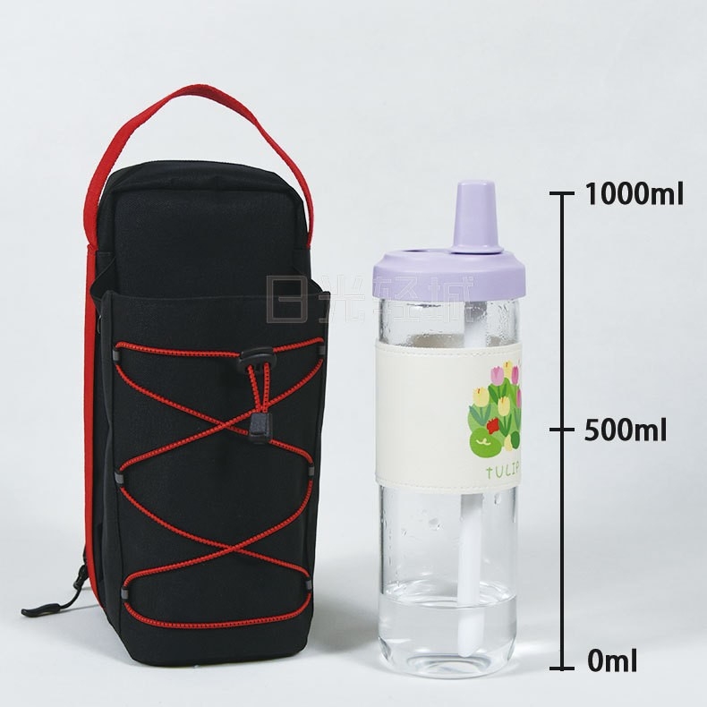 Husă izolantă pentru sticlă cu curea crossbody, personalizabilă, pentru drumeții în aer liber, capacitate mare, protecție anti-cădere