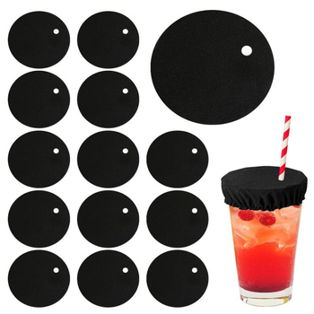 Capac elastic pentru pahar cu gaură pentru pai, material spandex, capac anti-praf, accesoriu decorativ