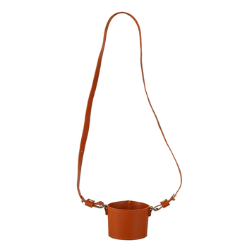 Husă PU pentru pahar cu curea crossbody, acoperire din piele pentru ceai cu lapte și cafea, portabil