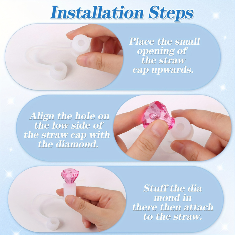 Stanley set de 6 piese: capac cu pai cu glitter diamantat și husă din silicon pentru o cană izolată