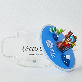Capac de cană din silicon alimentar, design personalizat cu personaje de desene animate, 3D relief