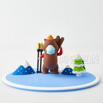Capac de cană din silicon alimentar, design personalizat cu personaje de desene animate, 3D relief