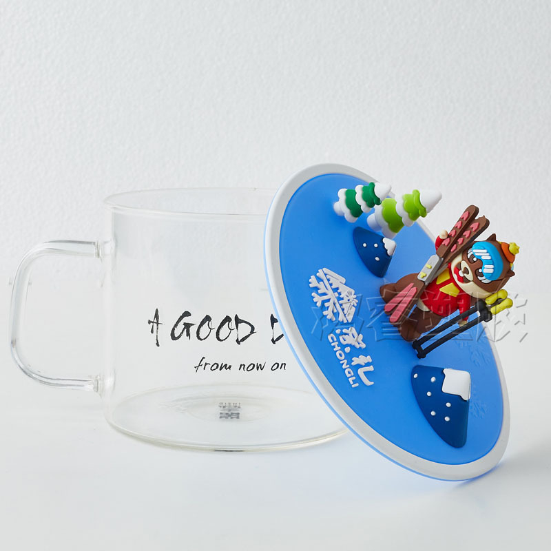 Capac de cană din silicon alimentar, design personalizat cu personaje de desene animate, 3D relief