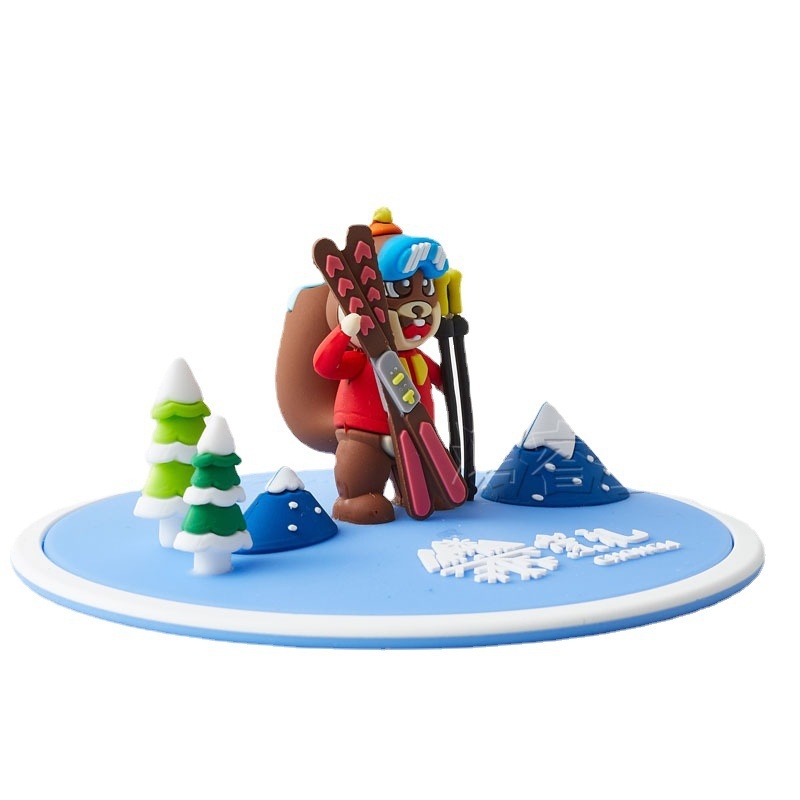 Capac de cană din silicon alimentar, design personalizat cu personaje de desene animate, 3D relief