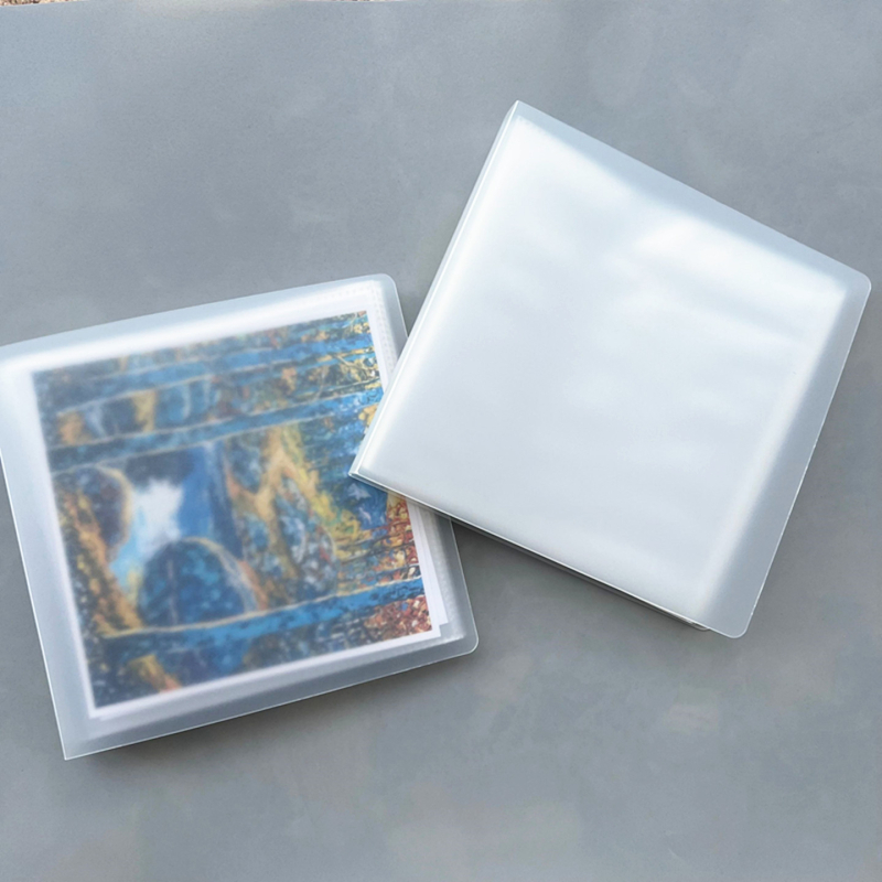 Album compact pentru carduri de 3 inch, pentru vizit Carduri bancare, cu pagini intercalate, dimensiune 15×15