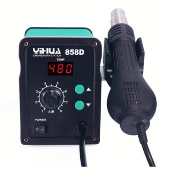 Stație de rework cu aer cald Yihua YH850 cu fier de lipit electrostatic YH936, reglare temperatură 937, temperatură constantă 939D, pompă electrică de desoldering 948
