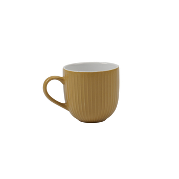Cană ceramică cu relief sub formă de dungi verticale, în stil nordic minimalist, pentru casă și birou – cană de cafea.