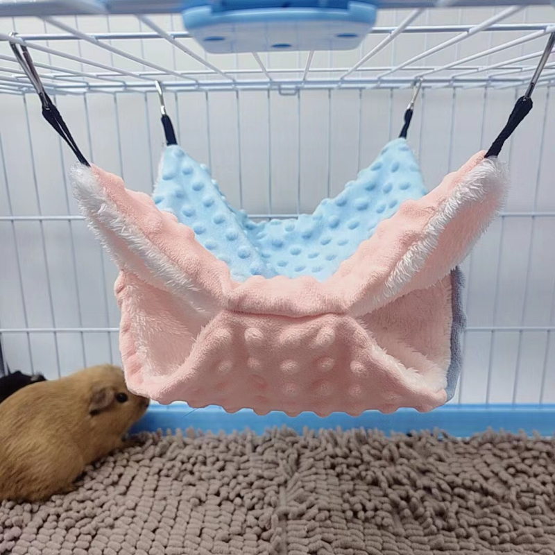 Topli dvostruko složeni četverosezonski hamak za mala kućna ljubimca: papiga, guinejska svinja i hamster.