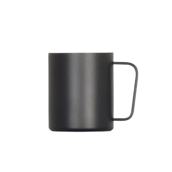 Cană portabilă cu mâner pătrat, pereți dubli din oțel inoxidabil 304, pentru cafea și bere, birou