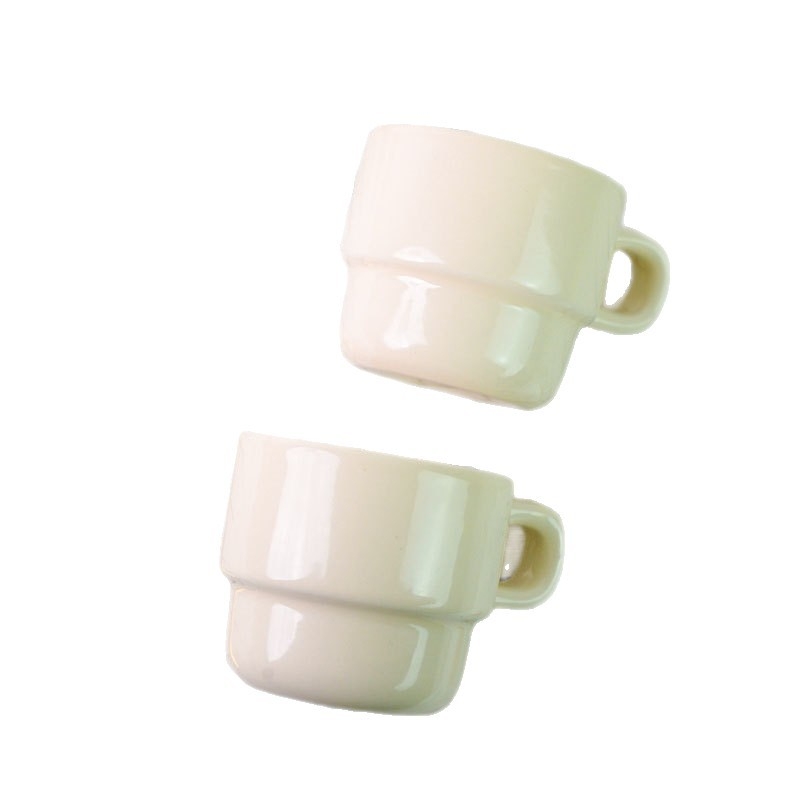Cană ceramică de stivuire, design drăguț, cană pentru mic dejun și cafea