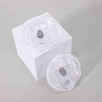 Capac transparent pentru tumbler de 20oz, cu capac push din silicon și pai – capac pentru cafea