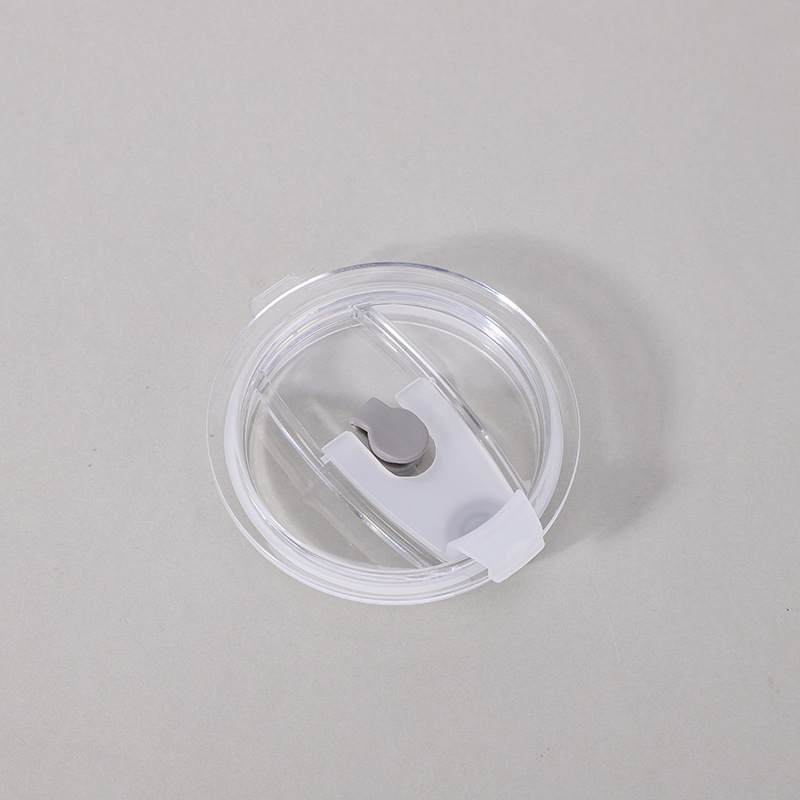 Capac transparent pentru tumbler de 20oz, cu capac push din silicon și pai – capac pentru cafea