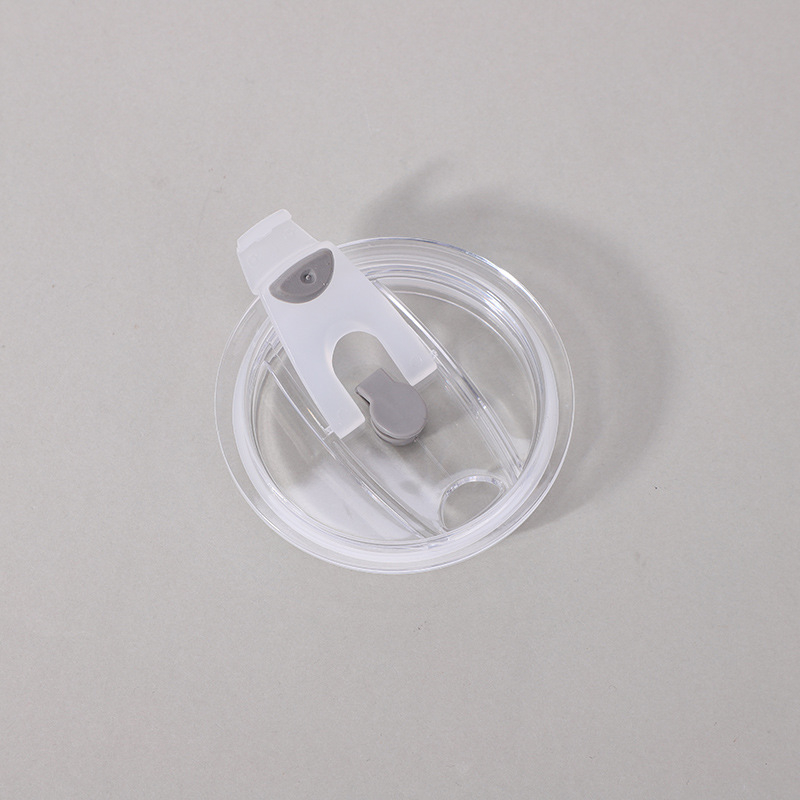 Capac transparent pentru tumbler de 20oz, cu capac push din silicon și pai – capac pentru cafea