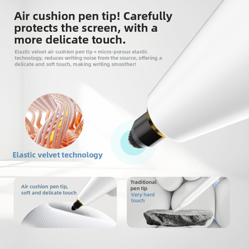 Vrh za amortizaciju Apple Pencil (kapacitivni stylus), kompatibilan s iPad prvog i drugog gen, s jastučićem zraka za smanjenje buke