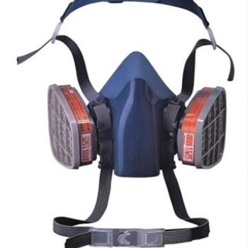 Polumaska respirator s dvostrukim kanisterima, zaštita od prašine i plina, model 0302