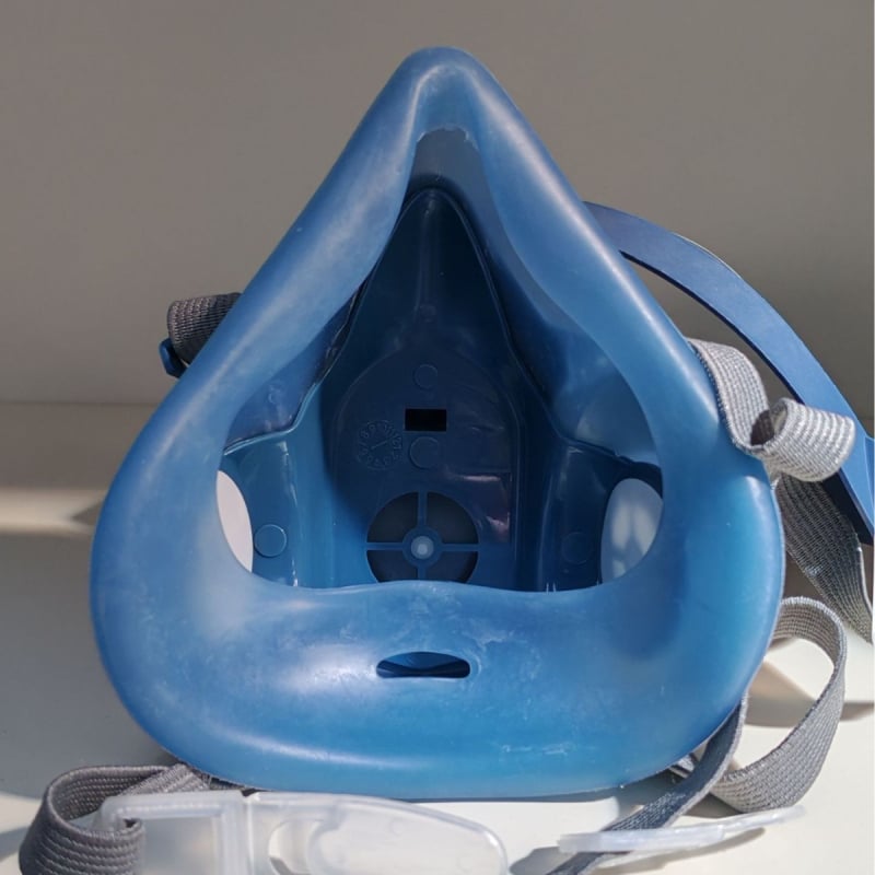 Polumaska respirator s dvostrukim kanisterima, zaštita od prašine i plina, model 0302