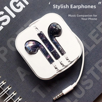 In-ear káblové slúchadlá, 3.5 mm, L-tvarovaný konektor, kompatibilné s vivo, iQOO, Huawei, OPPO a Honor 20 — strieborná / červená