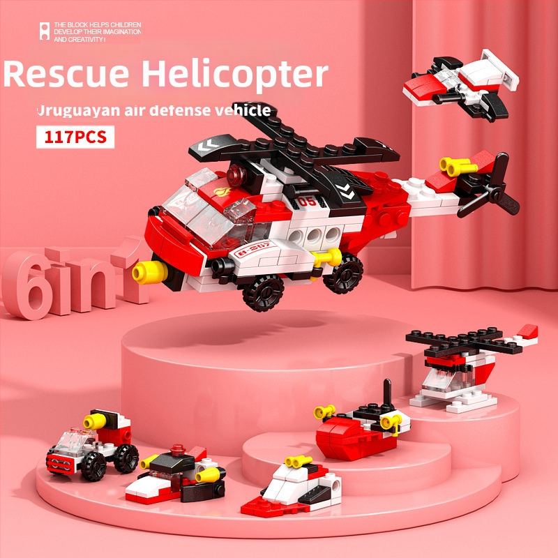 Lele Brothers kompatibilné stavebné bloky - vojenský dinosaurus mecha zostavenie, vzdelávacia hračka, 100–200 dielov, ABS plast, farebné balenie, pre deti 7–14 rokov