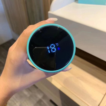 Cană termică din oțel inoxidabil cu afișaj digital și filtru pentru ceai