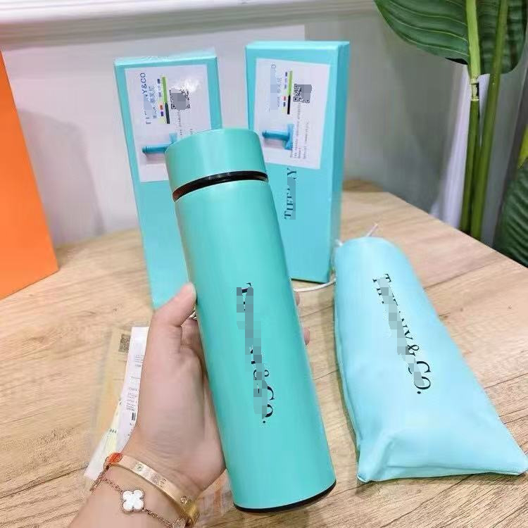 Cană termică din oțel inoxidabil cu afișaj digital și filtru pentru ceai