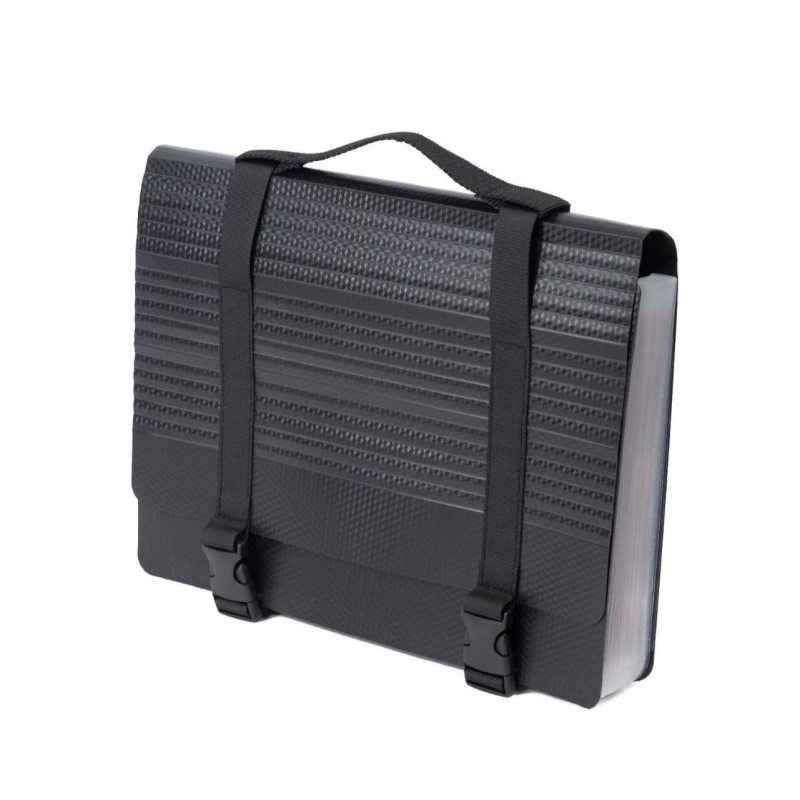 Mapă A4 din PP, acordeon cu 25 compartimente, organizator de documente