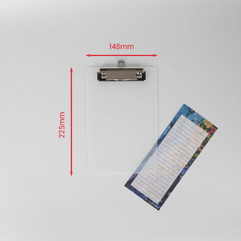 Mapă transparentă din plastic cu clemă pentru documente, clemă puternică, compatibilă cu A4/A5/A6