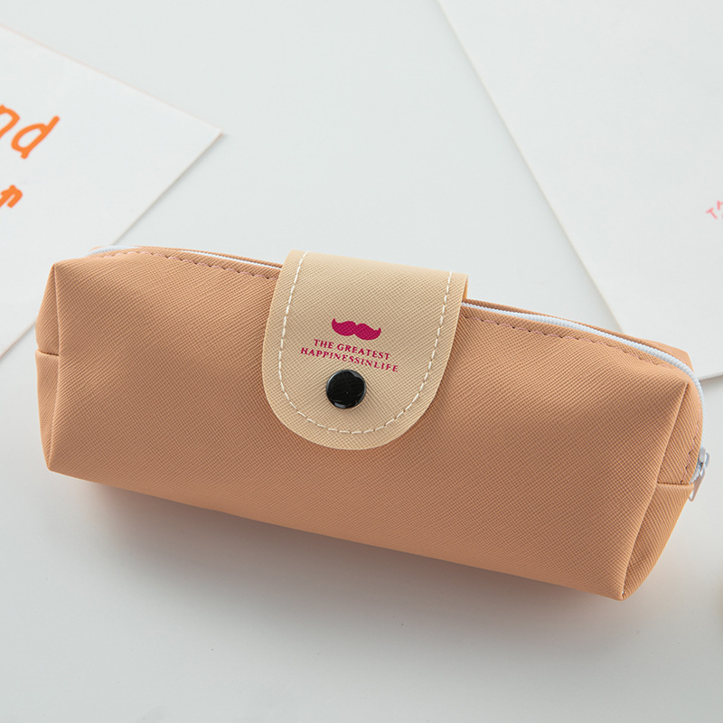 Penar din PU cu capse, 20×8 cm, minimalist pentru elevi, unisex, capacitate mare, rezistent la murdărie