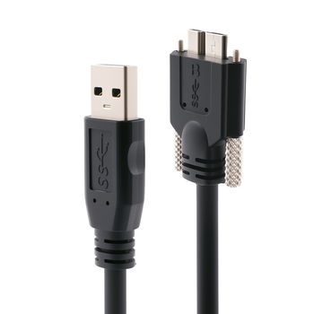 USB 3.0 кабел A мъжки към Micro-B със винтове за индустриални камери Hikvision, Huarui, Daheng
