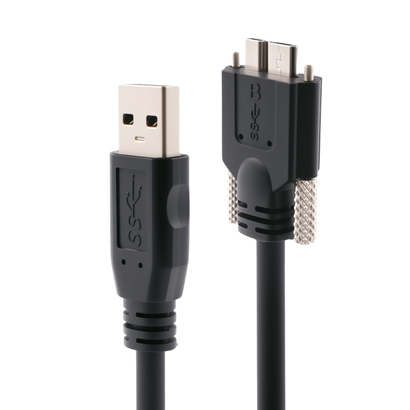 USB 3.0 кабел A мъжки към Micro-B със винтове за индустриални камери Hikvision, Huarui, Daheng