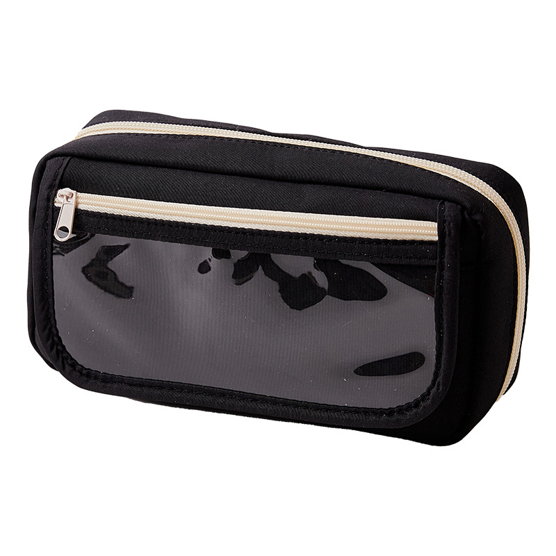 Penar transparent cu capacitate mare pentru elevi de gimnaziu și liceu, unisex, design minimalist, rezistent la pete, PVC
